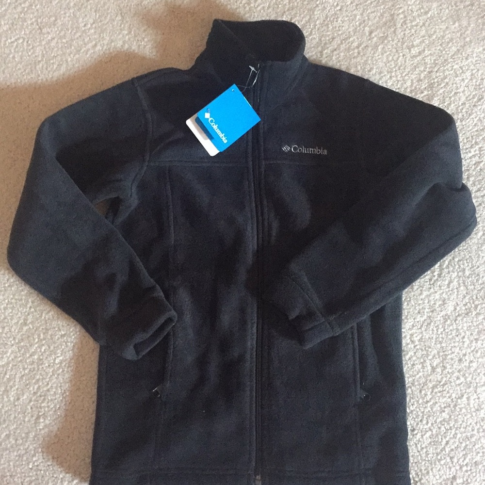 Columbia Full ZIP Fleece Jacket Grey M Unisex NEW